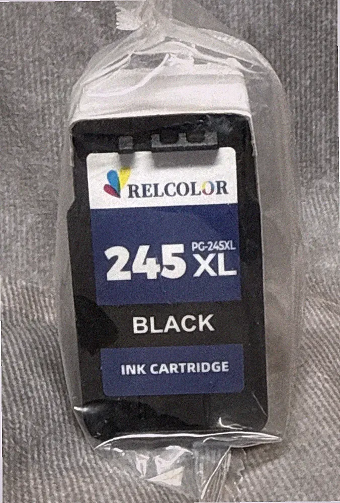 Relcolor 245XL Black Ink Cartridge Compatible Canon PG-245XL Open Box