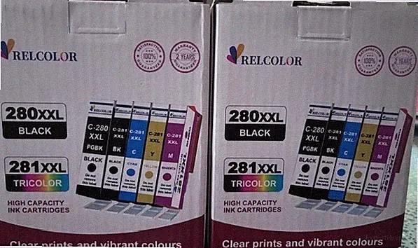 RELCOLOR 280XXL 281XXL CANON TRICOLOR INK CARTRIDGE 2 PACK (5 EA PACK) BRAND NEW