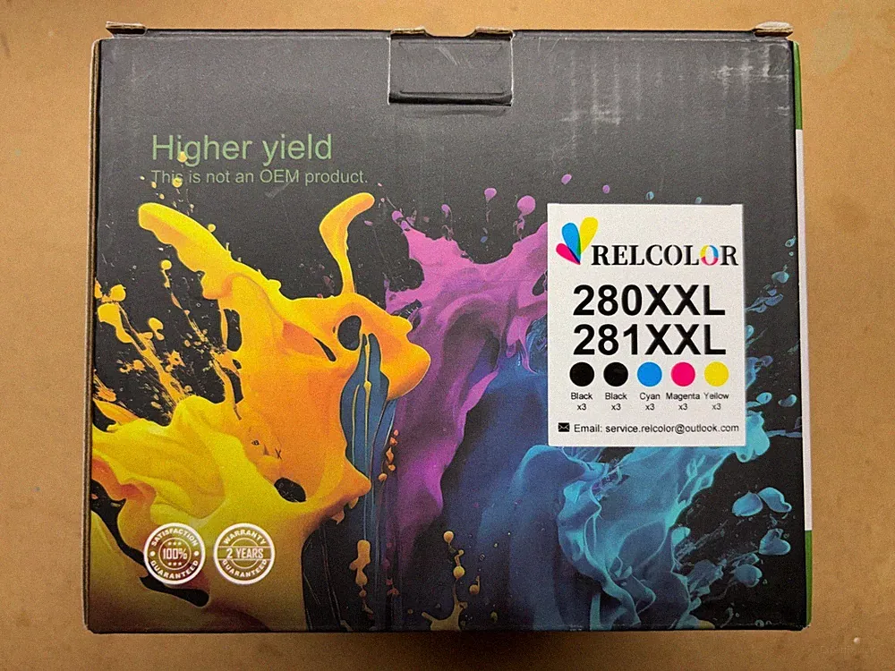 RELCOLOR 280XXL and 281XXL Ink Cartridges 15 Pack Canon Pixma Printers
