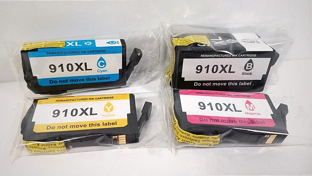 RELCOLOR 910XL Printer Ink Compatible Cartridges Black Cyan Magenta Yellow