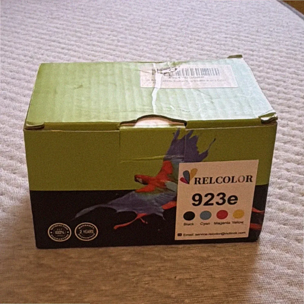 RELCOLOR 923e Compatible Ink Cartridge Set for HP Black Cyan Magenta Yellow