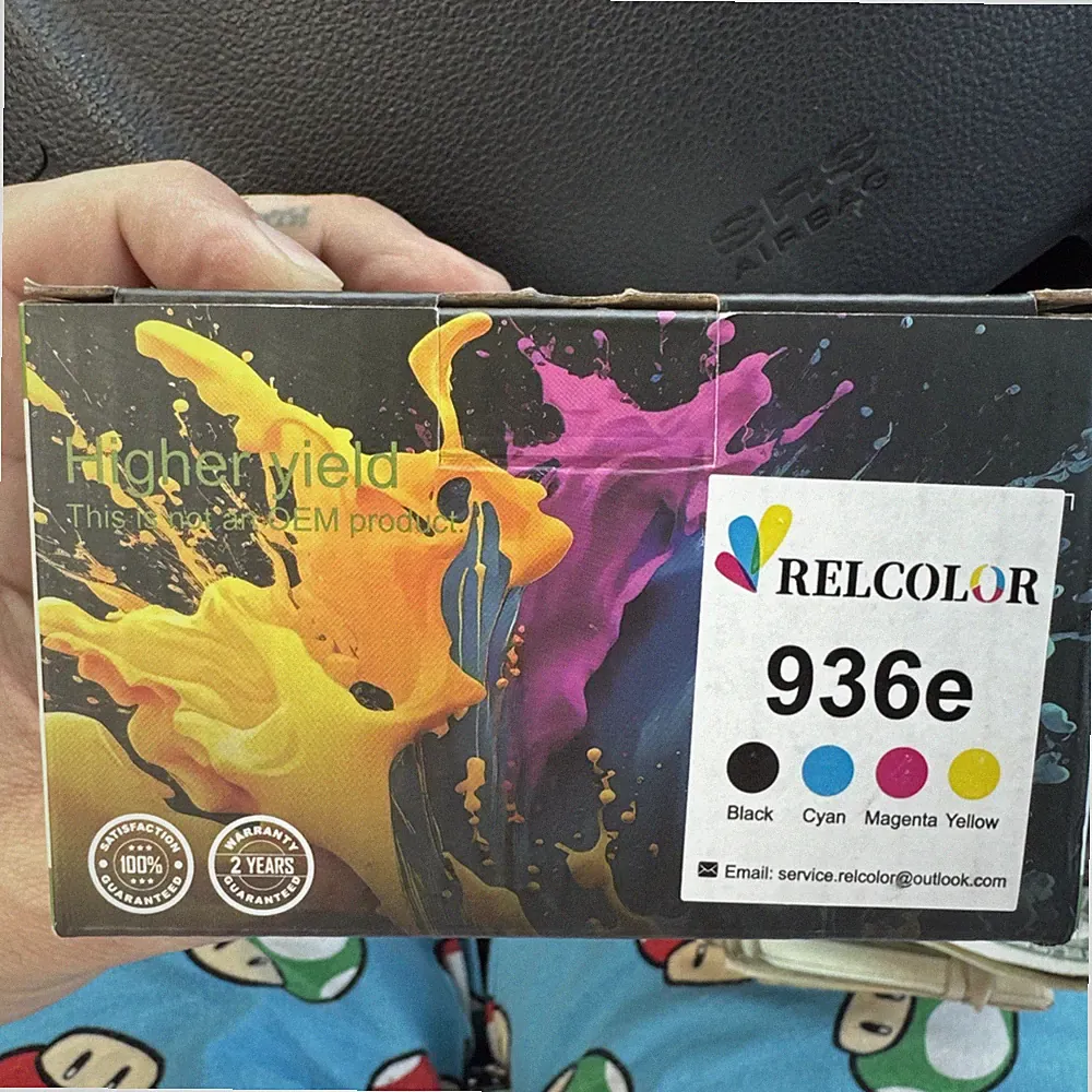 RELCOLOR Compatible 4 Ink Cartridge Set for HP Black Cyan Magenta Yellow