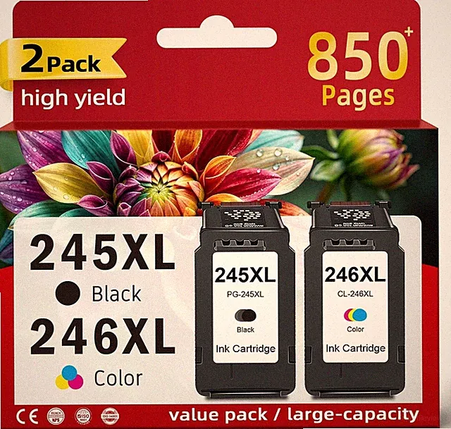 Relcolor Compatible Ink Cartridge Replacement - Canon 245/246XL - Black & Color