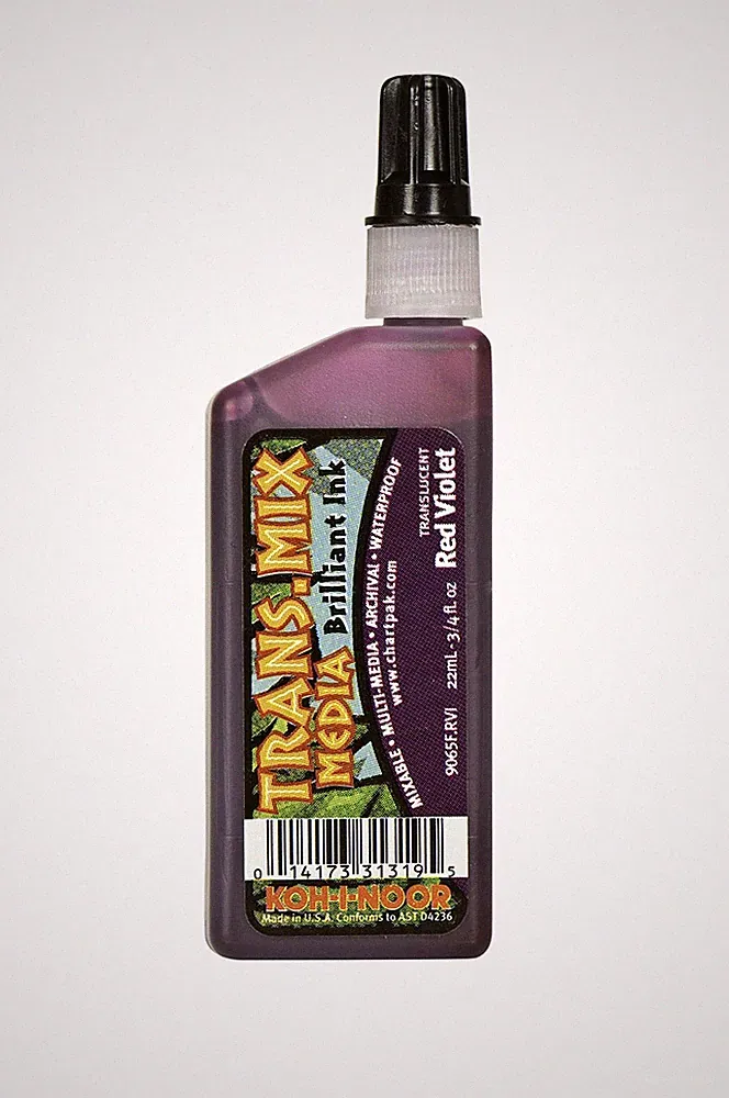Translucent Mix Media Pigment-Based Drawing Ink 0.75 Oz. Bottle Red Violet 90...
